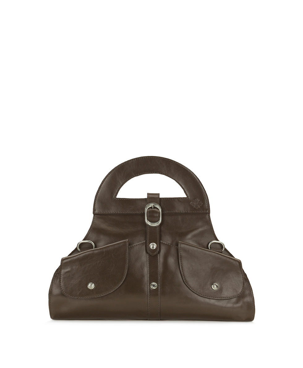 Female - Milania Convertible Satchel - Vintage Distressed Leather - oxblood - by Patricia Nash - View 3 of 20