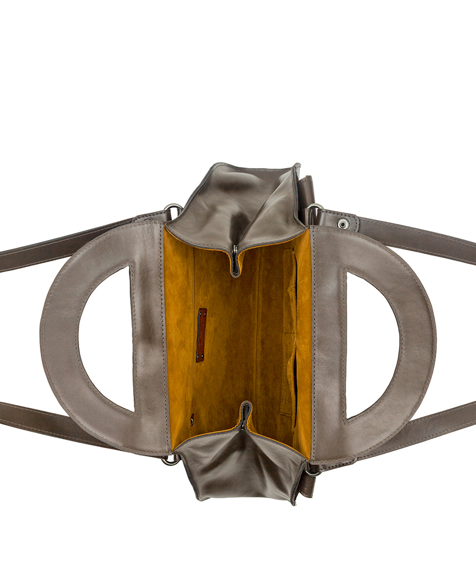 Female - Milania Convertible Satchel - Vintage Distressed Leather - oxblood - by Patricia Nash - View 6 of 20