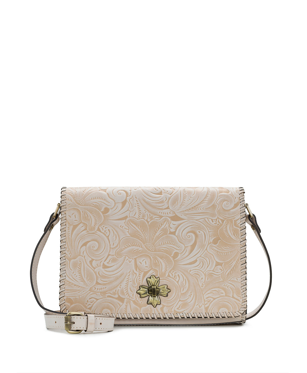 Mabilia Crossbody - Burnished Tooled - chalk white - by Patricia Nash - View 1 of 5