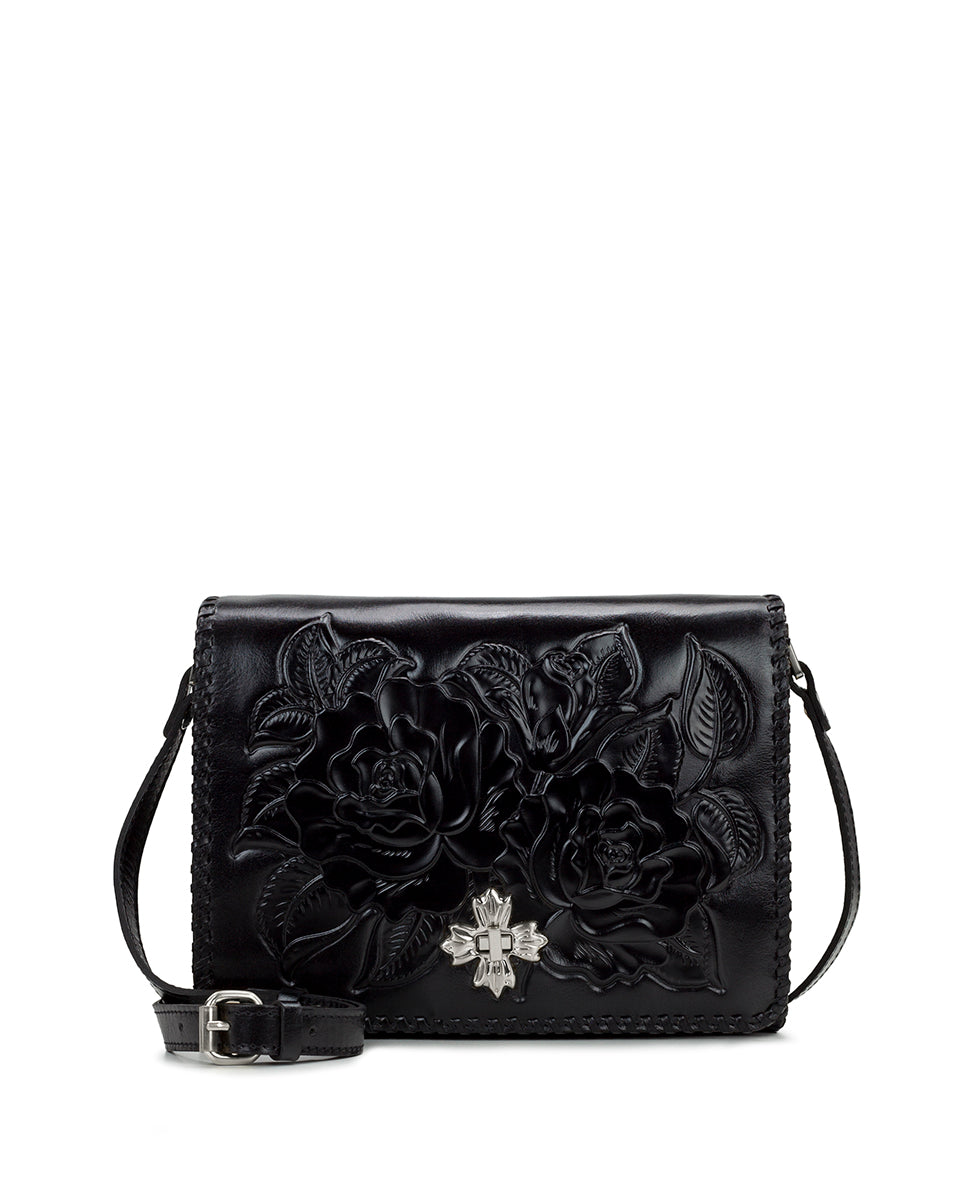 Mabilia Flap Crossbody - Vintage Vegetable Tanned Rose Tooled - rosewood - by Patricia Nash - View 5 of 15