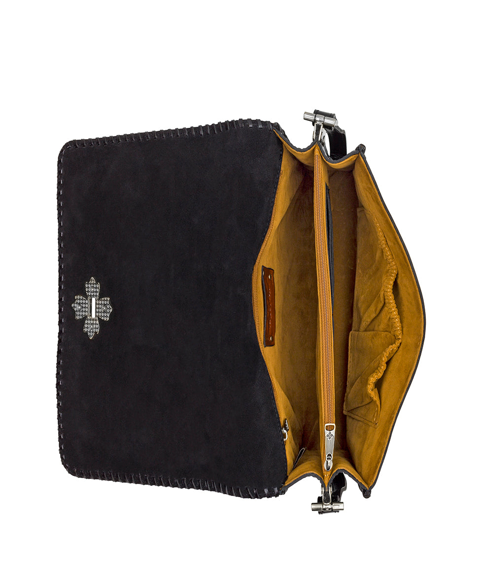 Mabilia Flap Crossbody - Vintage Vegetable Tanned Rose Tooled - rosewood - by Patricia Nash - View 8 of 15