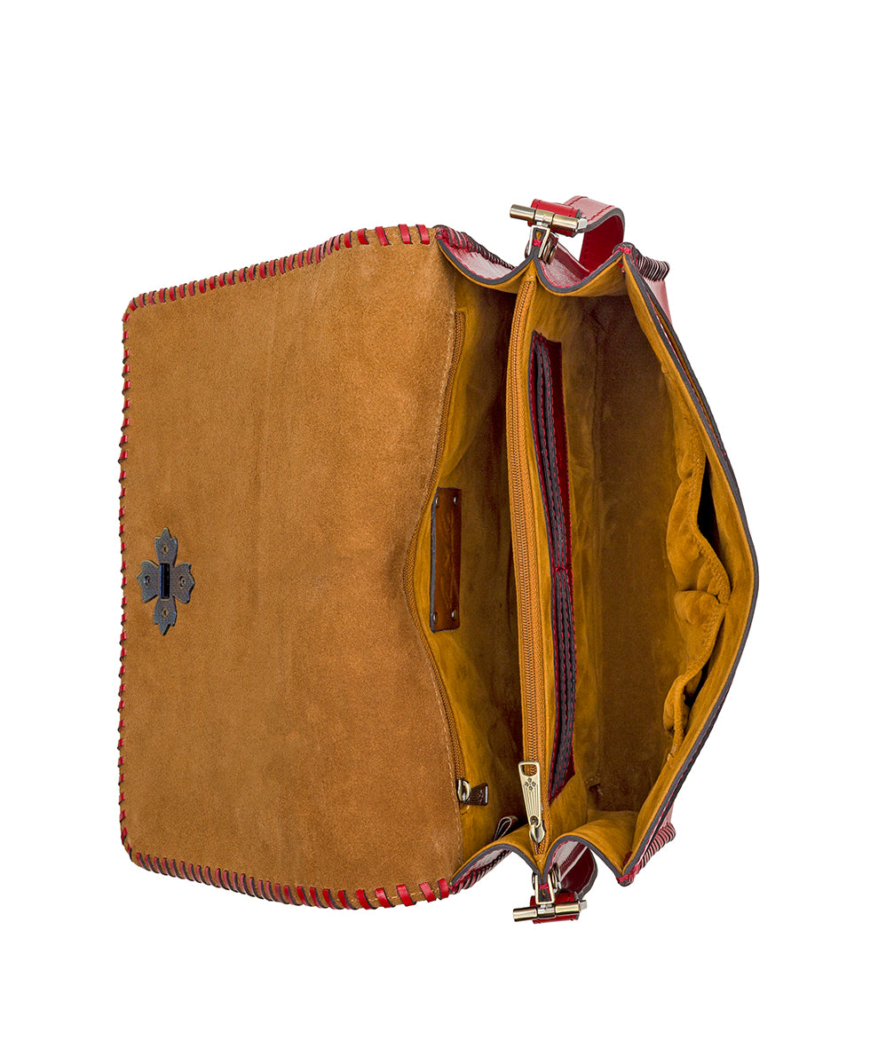 Mabilia Flap Crossbody - Vintage Vegetable Tanned Rose Tooled - rosewood - by Patricia Nash - View 4 of 4