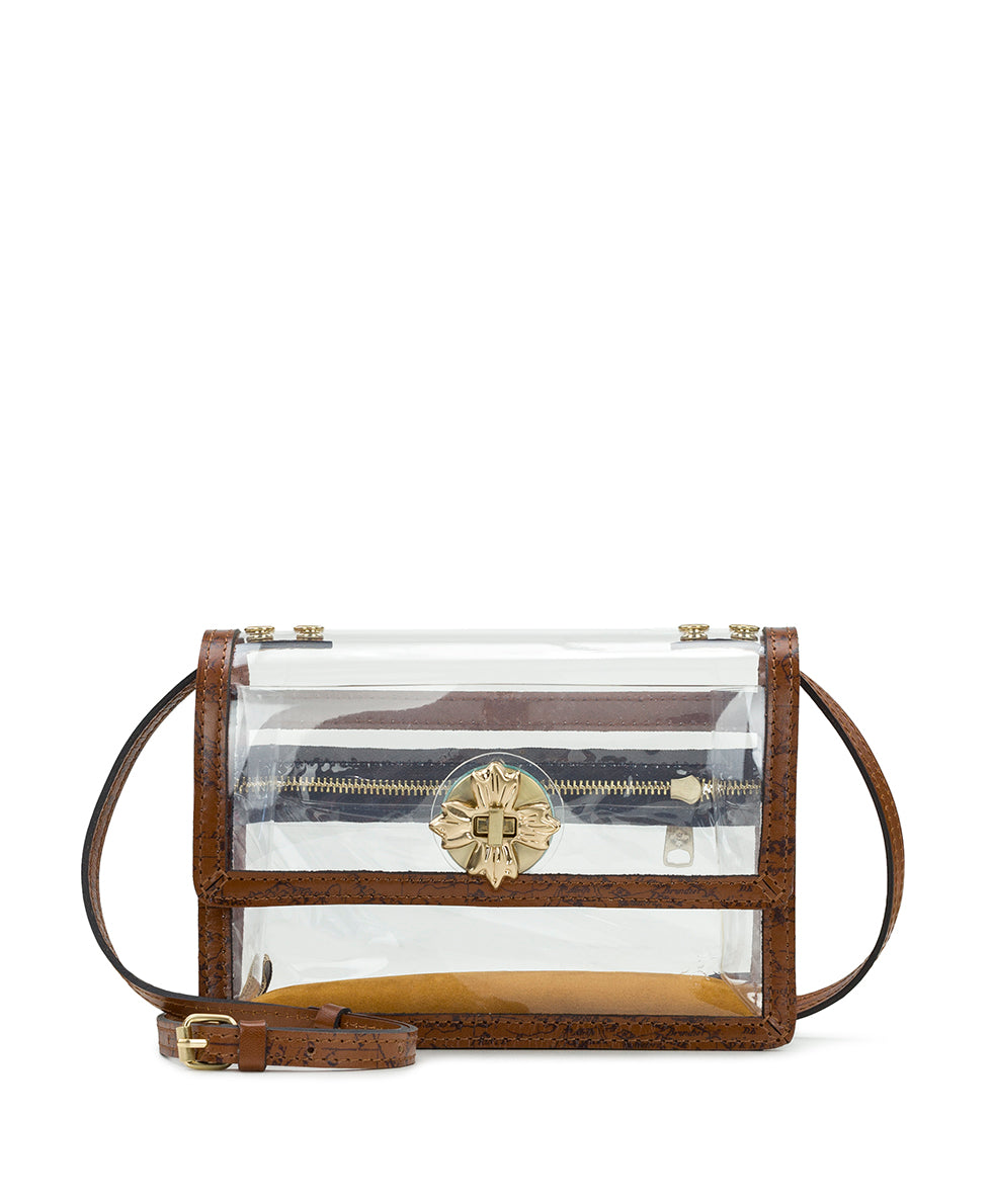 Consilina Crossbody - Clear Bag - signature map - by Patricia Nash - View 1 of 4
