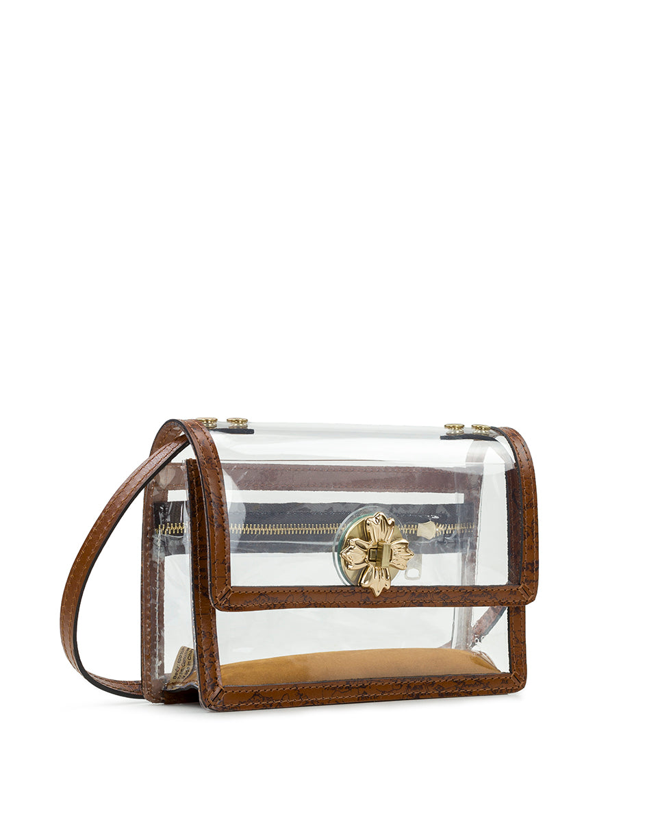 Consilina Crossbody - Clear Bag - signature map - by Patricia Nash - View 3 of 4