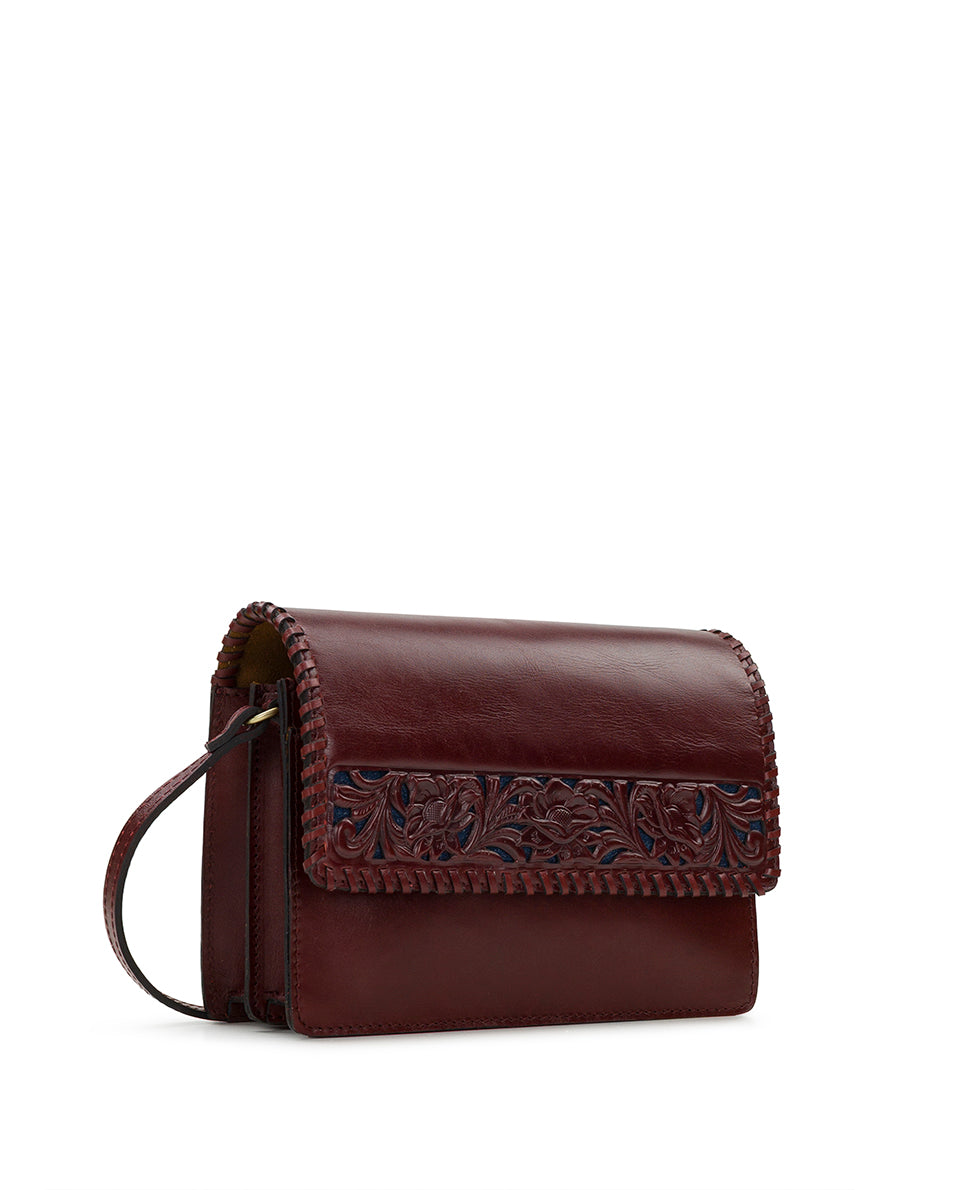 Female - Consilina Crossbody - Cavo Border Tooled - oxblood - by Patricia Nash - View 7 of 10
