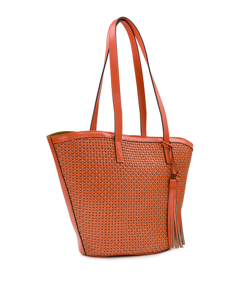 Marconia Tote - Small Woven Leather – Patricia Nash