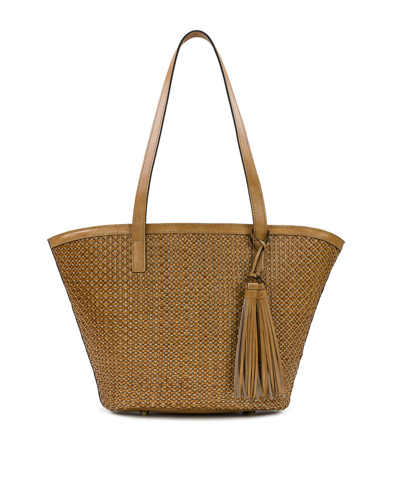 Marconia Tote - Small Woven Leather – Patricia Nash