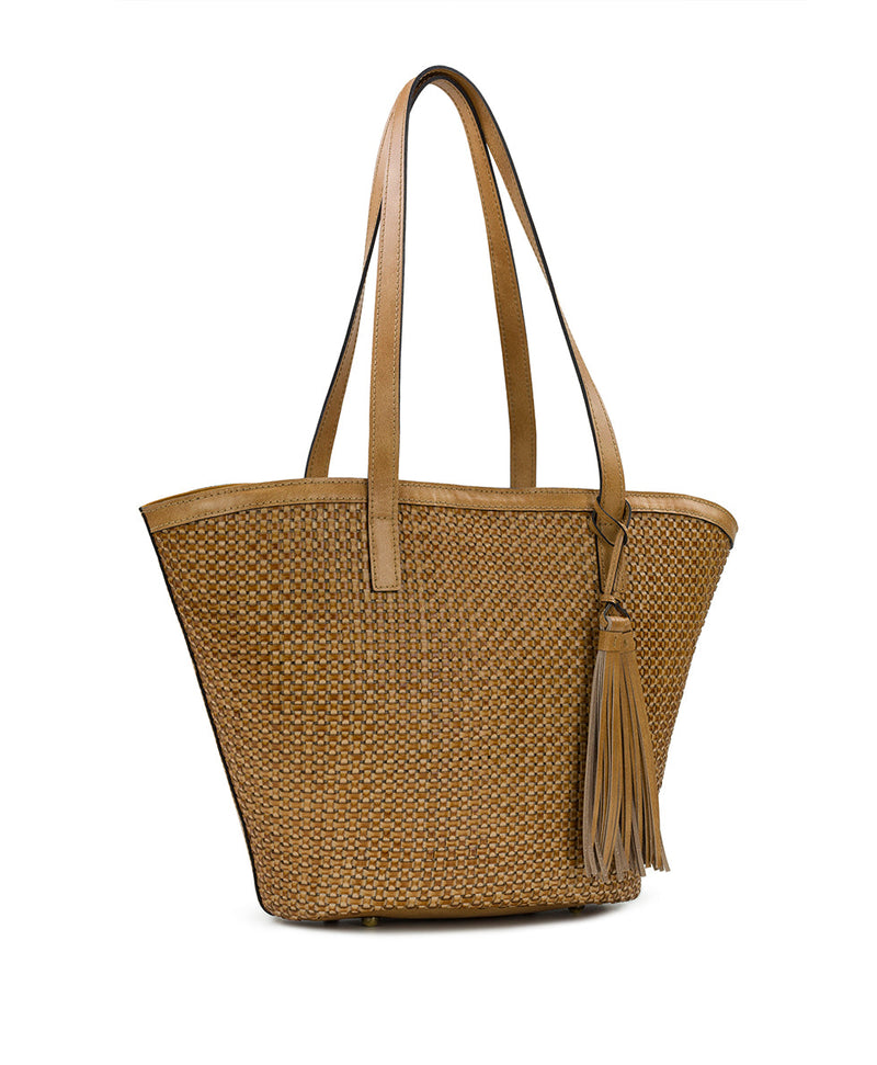 Marconia Tote - Small Woven Leather – Patricia Nash