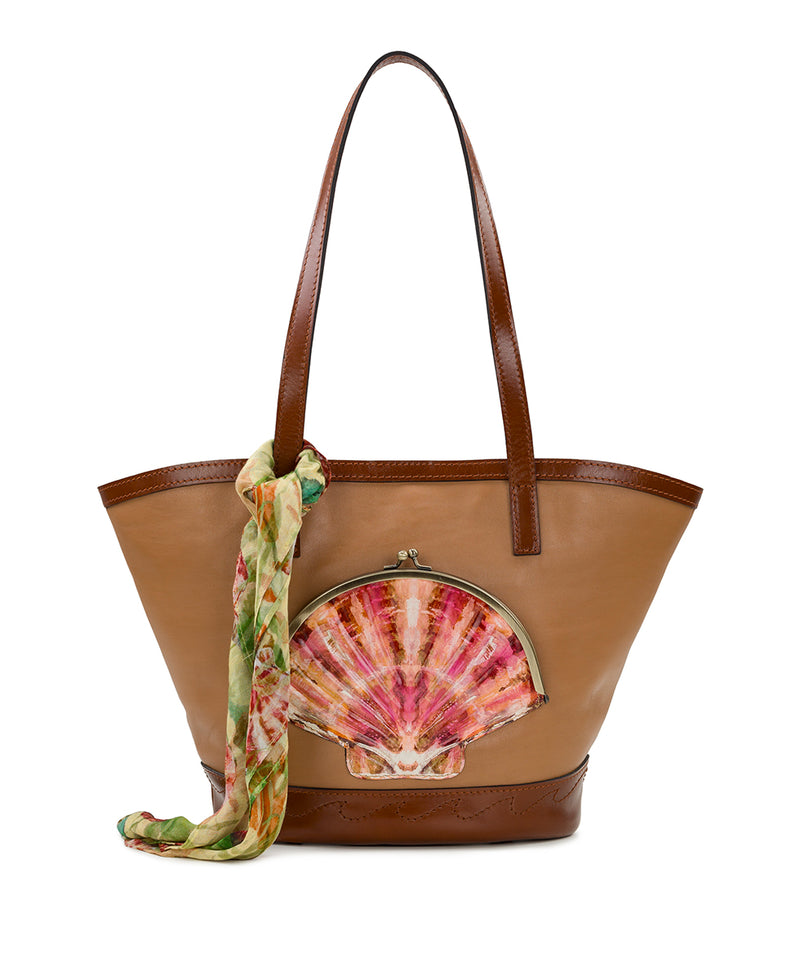 Marconia Tote with Scarf - Seashell Tooled