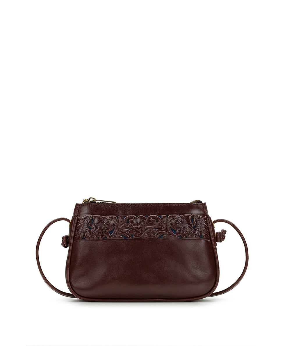 Female - Bacoli Crossbody - Cavo Border Tooled - british tan - by Patricia Nash - View 1 of 10