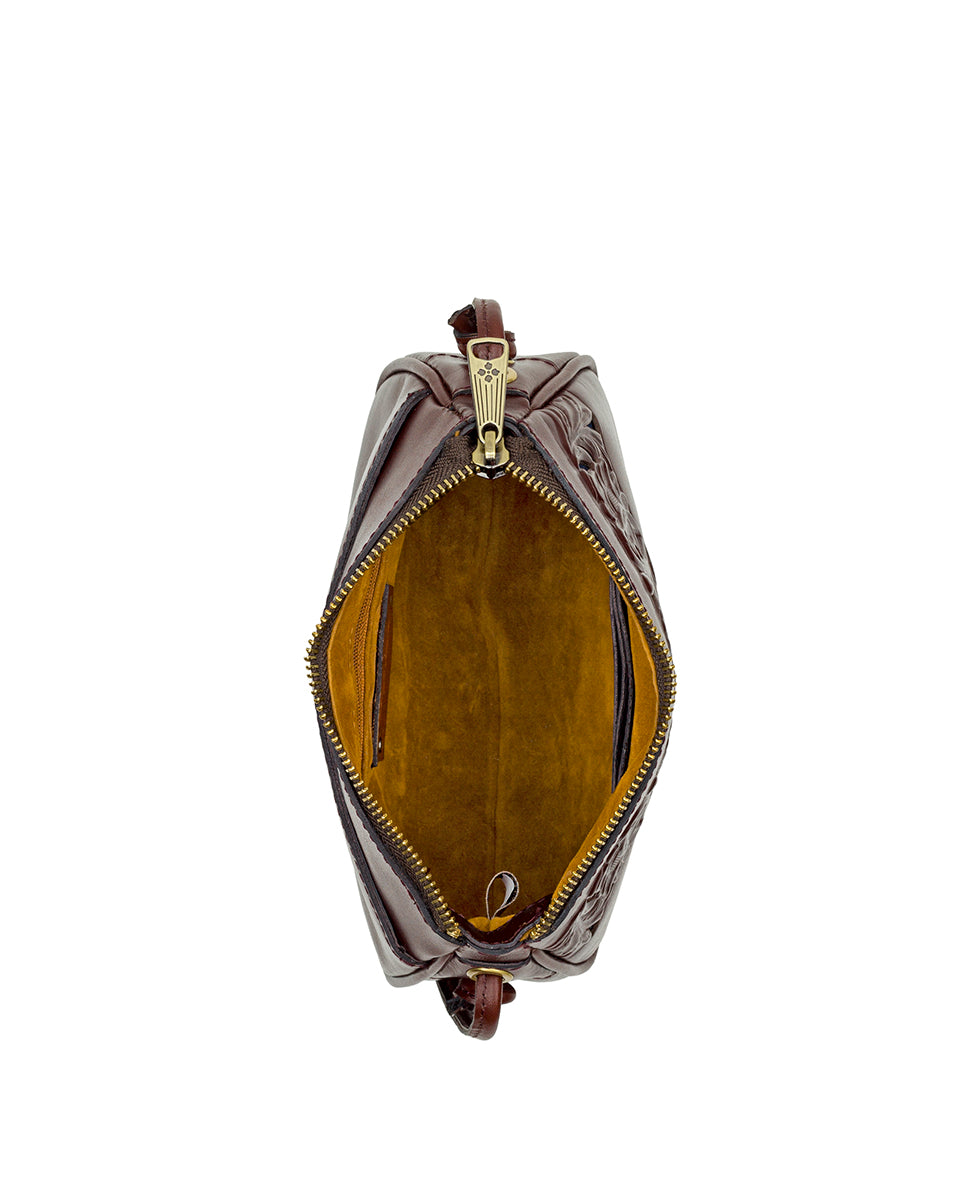Female - Bacoli Crossbody - Cavo Border Tooled - british tan - by Patricia Nash - View 5 of 10