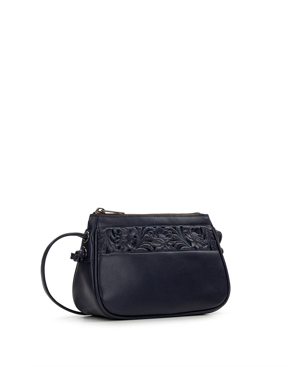 Female - Bacoli Crossbody - Cavo Border Tooled - british tan - by Patricia Nash - View 7 of 10