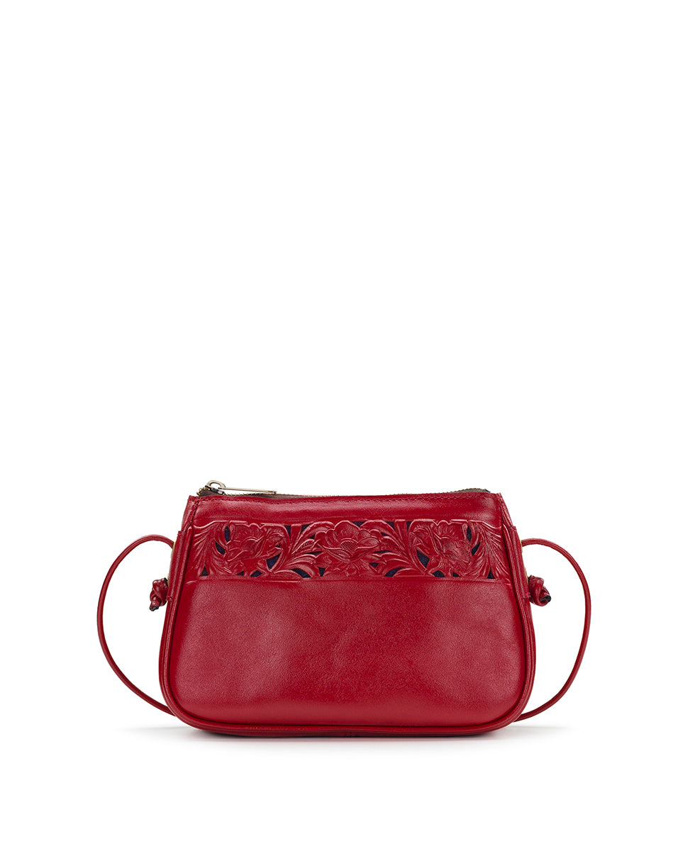 Female - Bacoli Crossbody - Cavo Border Tooled - mango - by Patricia Nash - View 5 of 17