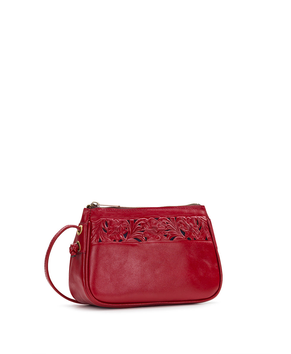 Female - Bacoli Crossbody - Cavo Border Tooled - mango - by Patricia Nash - View 7 of 17