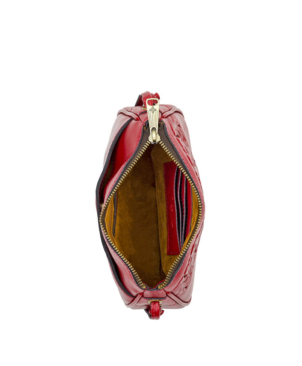 Female - Bacoli Crossbody - Cavo Border Tooled - mango - by Patricia Nash - View 9 of 17