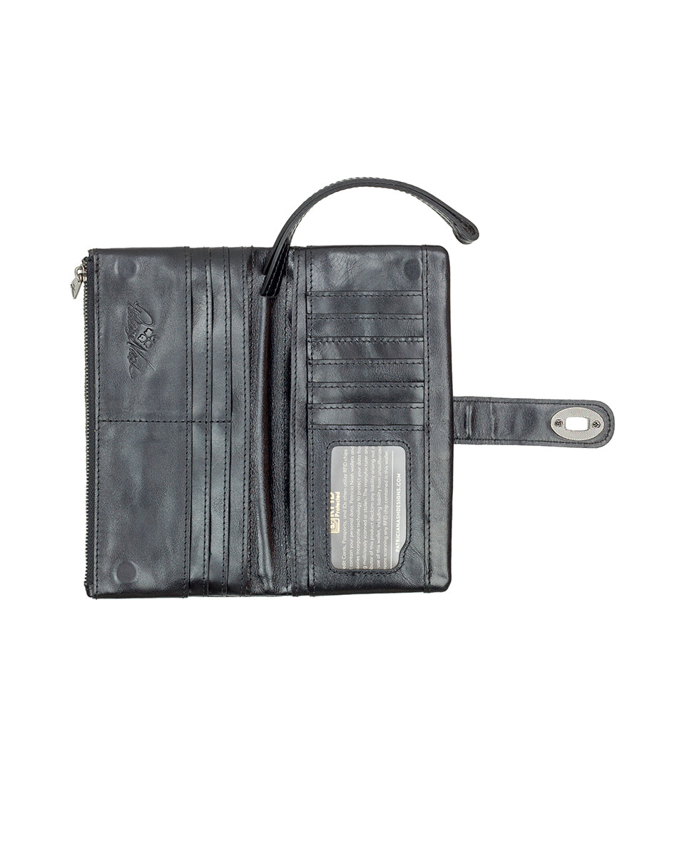 Annesley Wristlet - Vintage Distressed Leather - black - by Patricia Nash - View 4 of 4