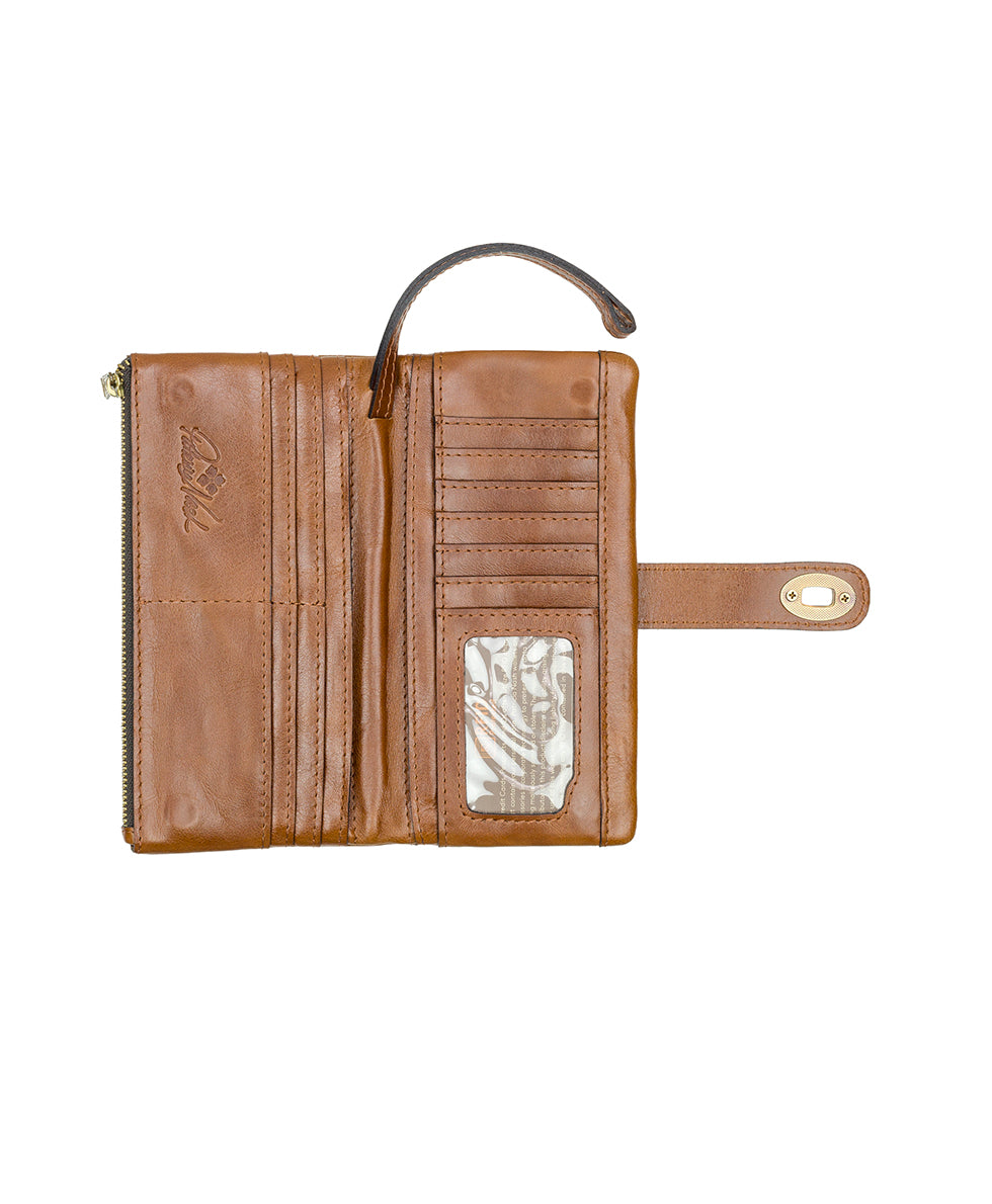 Annesley Wristlet - Vintage Distressed Leather - cognac - by Patricia Nash - View 27 of 40