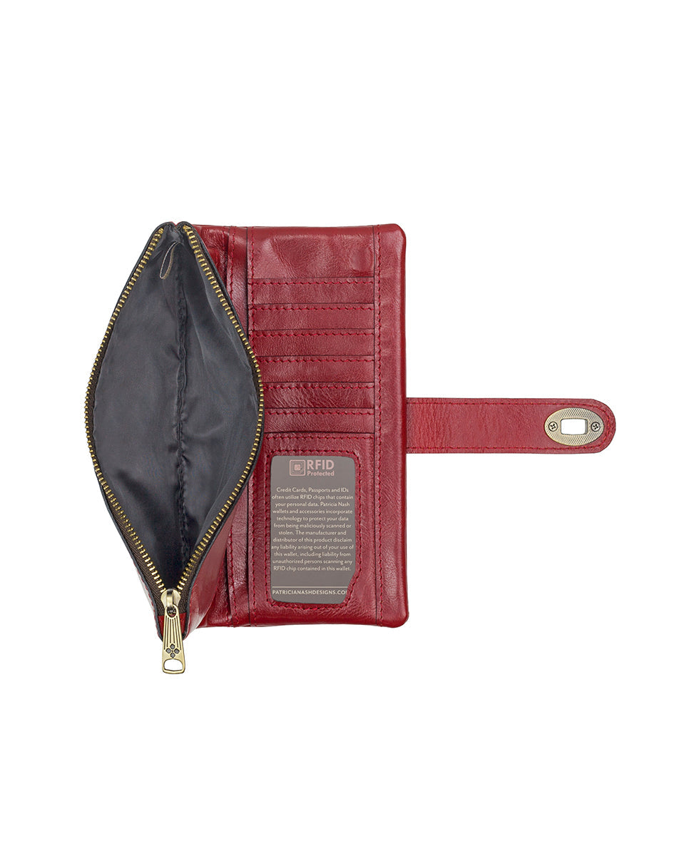Annesley Wristlet - Vintage Distressed Leather - oxblood - by Patricia Nash - View 12 of 40