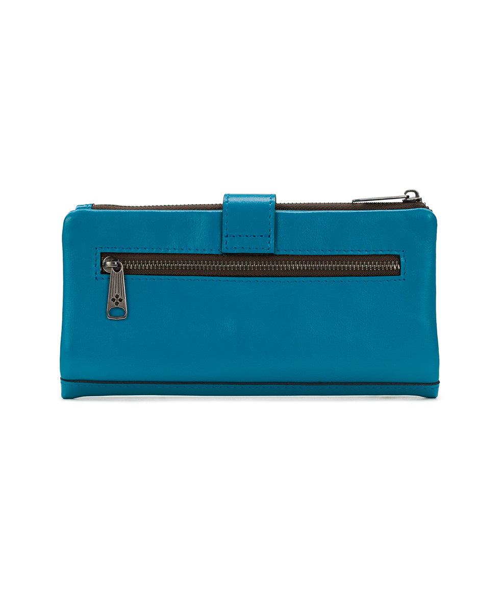Patricia Nash Women's Wristlet In Nubuck Leather With Studs And Fringe - Compact And Stylish