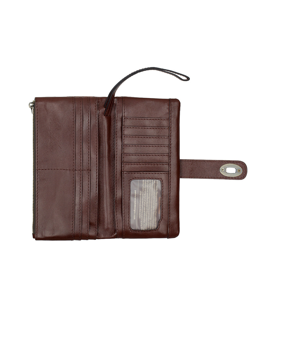 Female - Annesley Wristlet | Brazilian Supple Tooled | Cognac - cognac - by Patricia Nash - View 3 of 4