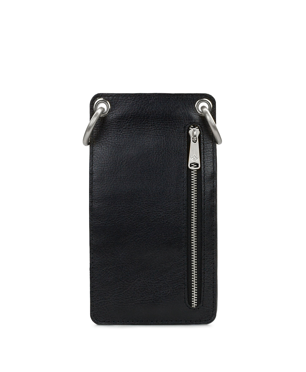 Farleigh Phone Crossbody - Heritage - black / brushed silver - by Patricia Nash - View 2 of 3