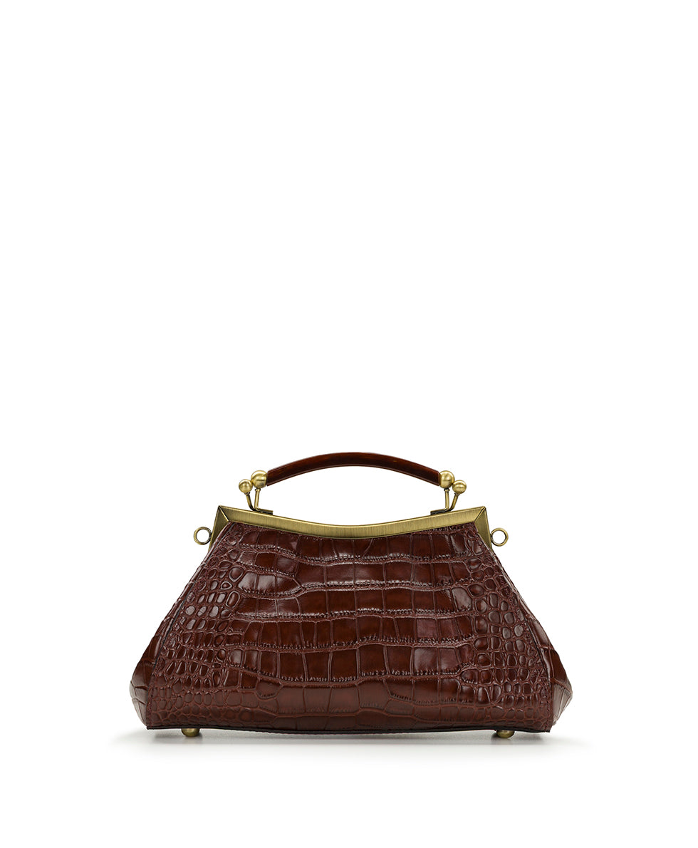 Female - Kelscott Frame - Vintage Distressed Croc - british tan - by Patricia Nash - View 2 of 5