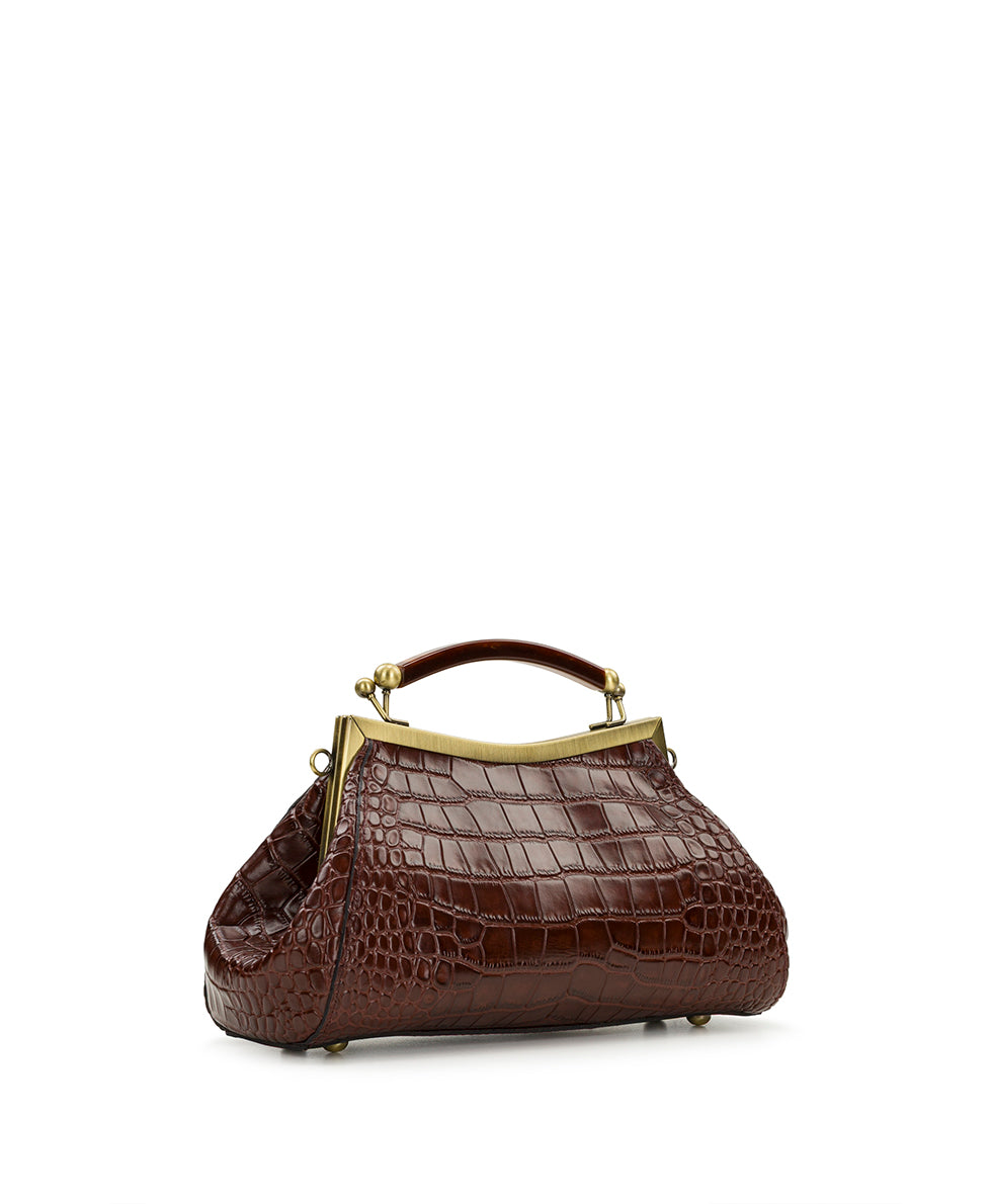 Female - Kelscott Frame - Vintage Distressed Croc - british tan - by Patricia Nash - View 3 of 5