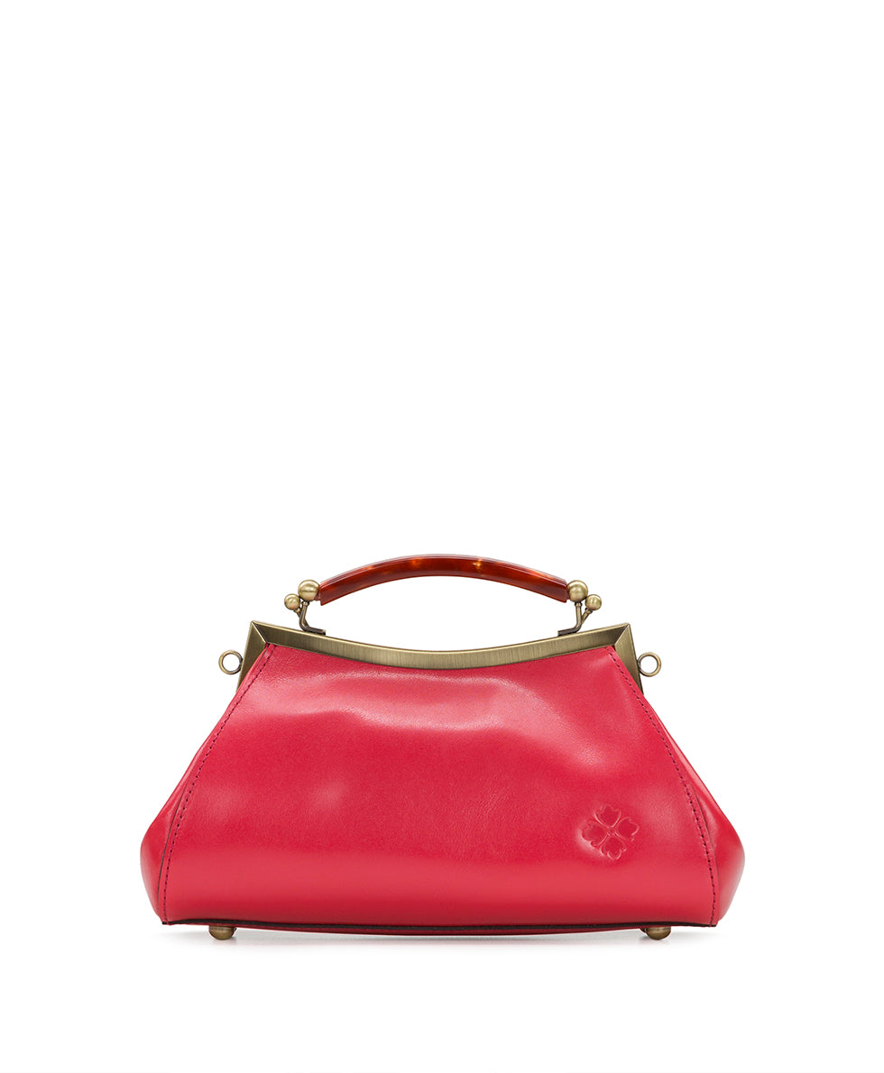 Kelmscott Frame Bag - Vintage Vegetable Tanned Rose Tooled - passion - by Patricia Nash - View 2 of 4