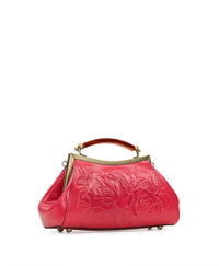 Kelmscott Frame Bag - Vintage Vegetable Tanned Rose Tooled