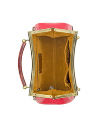 Kelmscott Frame Bag - Vintage Vegetable Tanned Rose Tooled