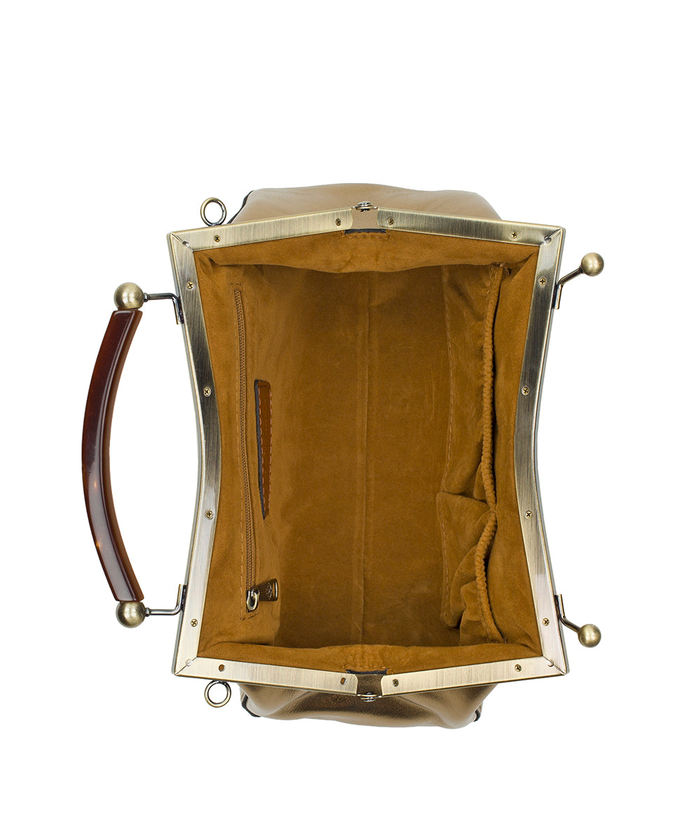 Female - Kelmscott Frame | Vintage Distressed Metallic | Antique Bronze - light tan - by Patricia Nash - View 4 of 4