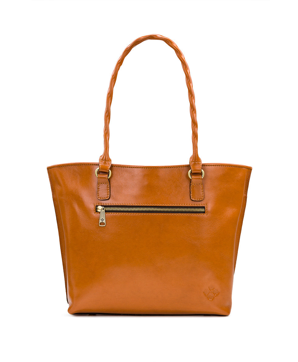 Adeline Tote - Burnished Cutout Tooled - black - by Patricia Nash - View 6 of 34