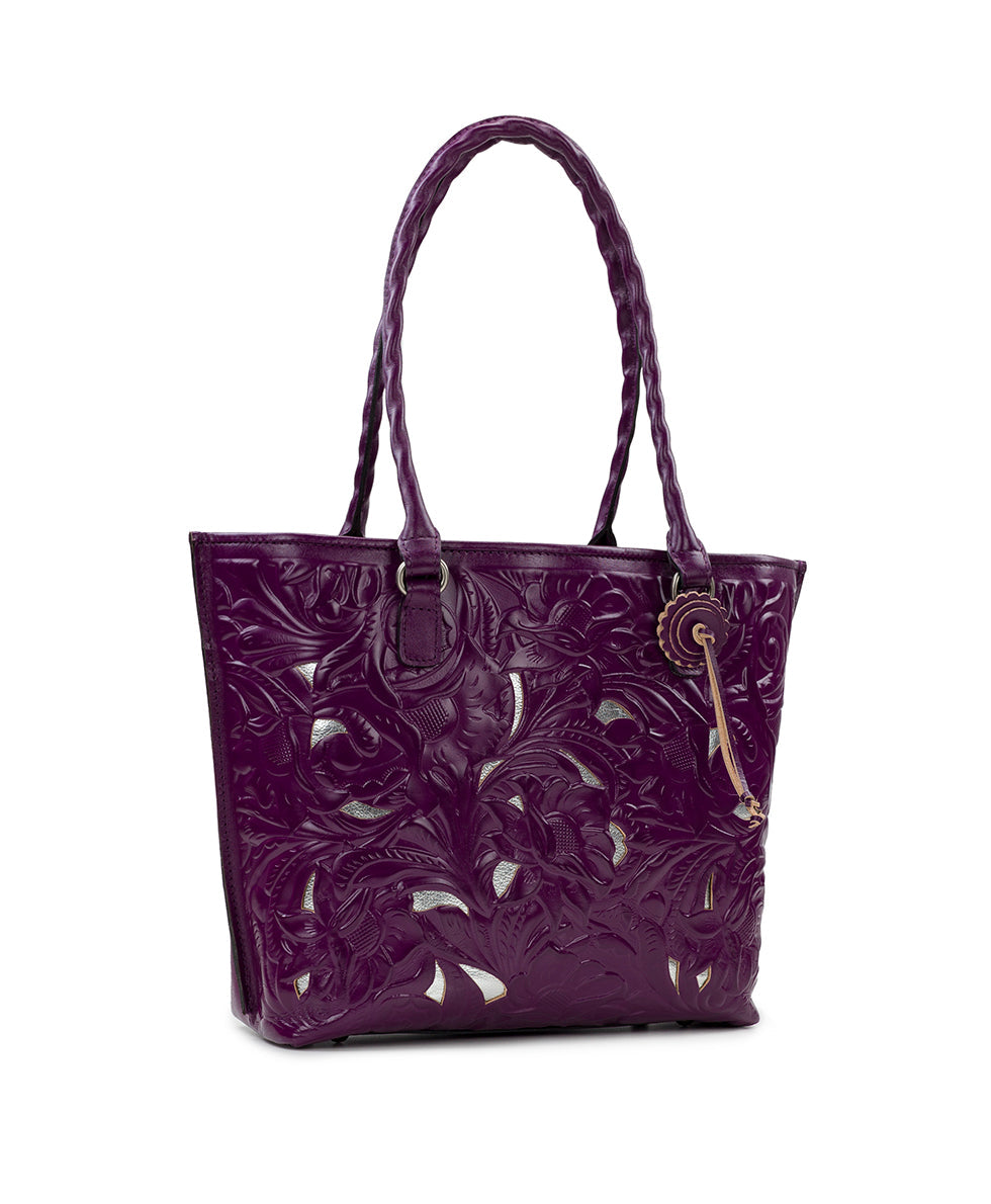 Adeline Tote - Burnished Cutout Tooled - black - by Patricia Nash - View 3 of 34