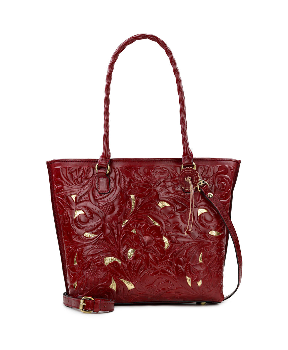 Adeline Tote - Burnished Cutout Tooled