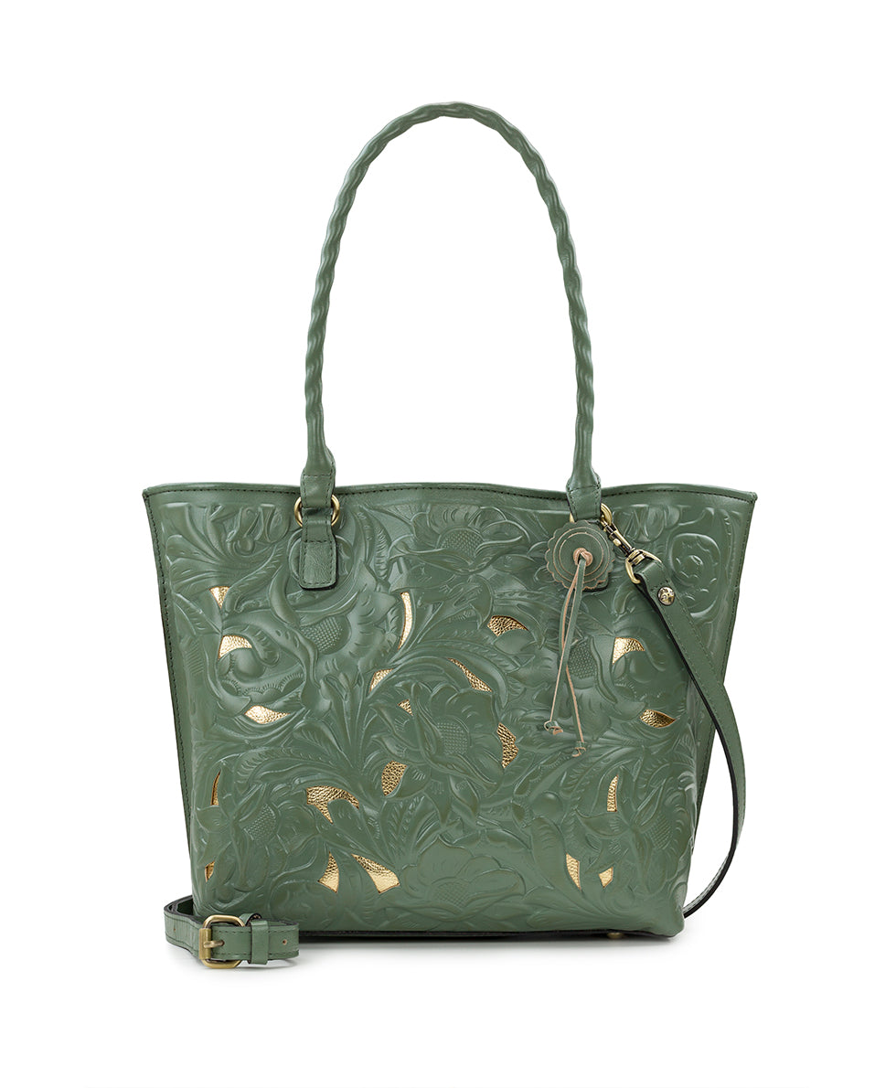 Adeline Tote - Burnished Cutout Tooled - black - by Patricia Nash - View 17 of 34
