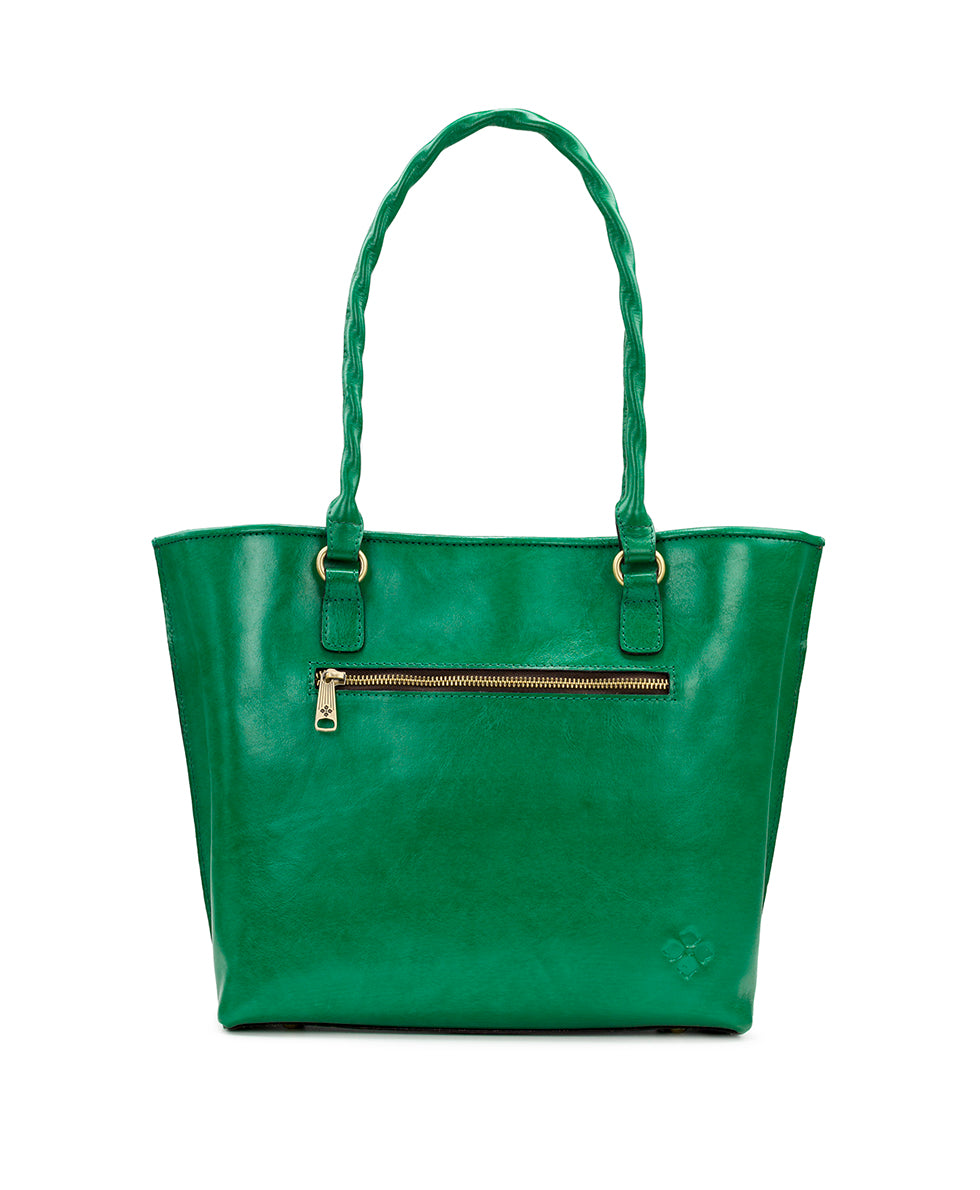 Adeline Tote - Burnished Cutout Tooled - sun yellow - by Patricia Nash - View 11 of 21