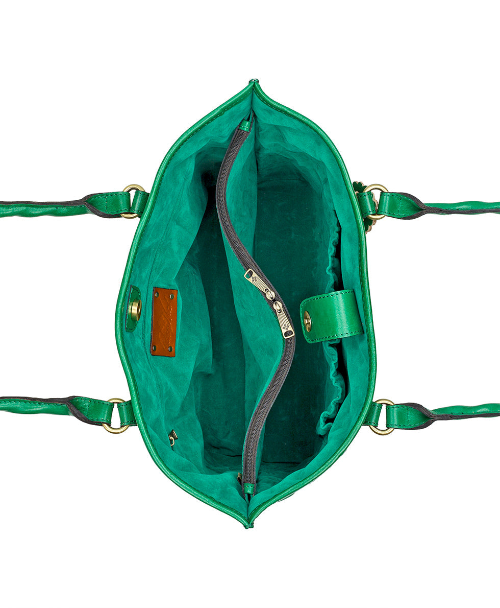 Adeline Tote - Burnished Cutout Tooled - sun yellow - by Patricia Nash - View 13 of 21