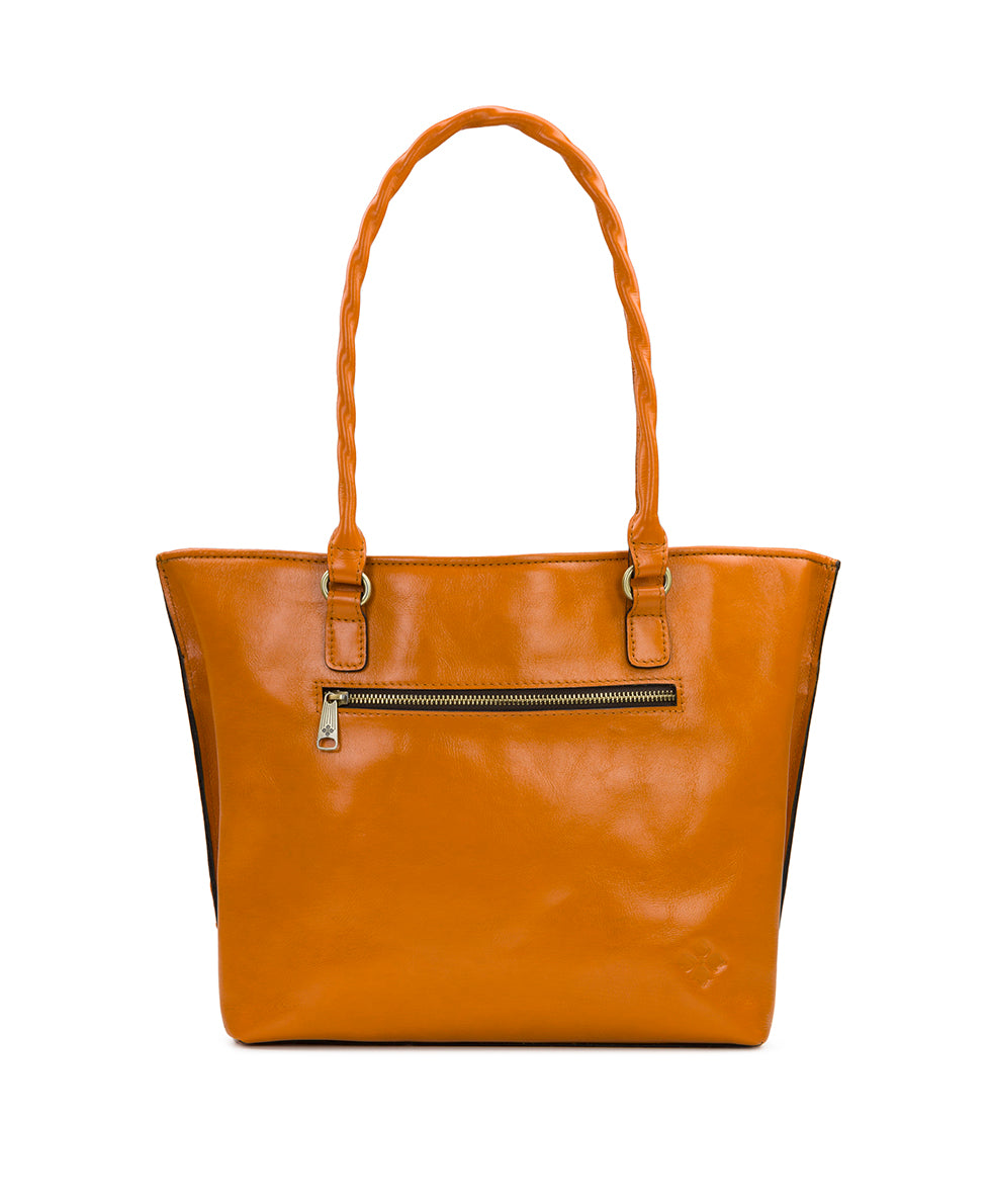 Adeline Tote - Burnished Cutout Tooled - sun yellow - by Patricia Nash - View 15 of 21