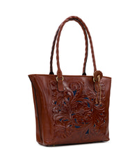 Adeline Tote - Western Cutout Tooled - Whiskey