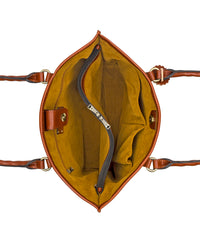 Adeline Tote - Western Cutout Tooled - Whiskey