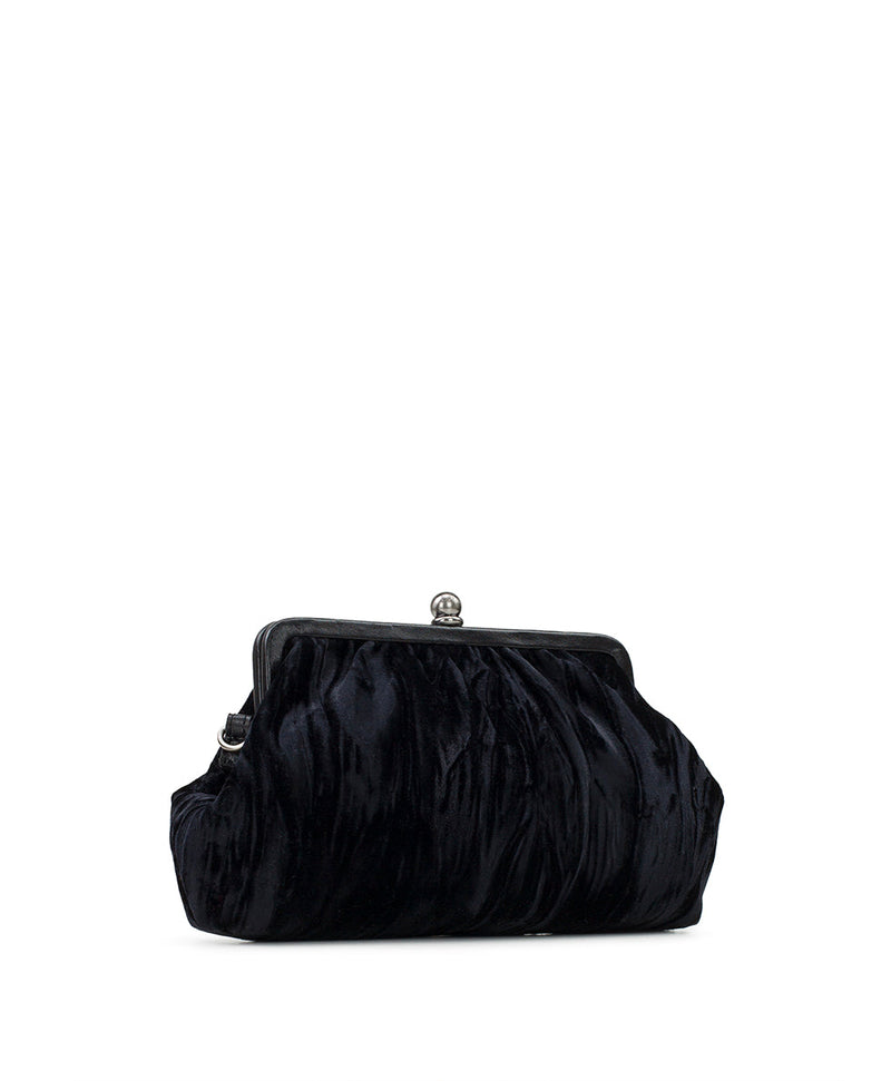 Ealing Frame Crossbody Bag with Leather Strap - Crushed Velvet ...