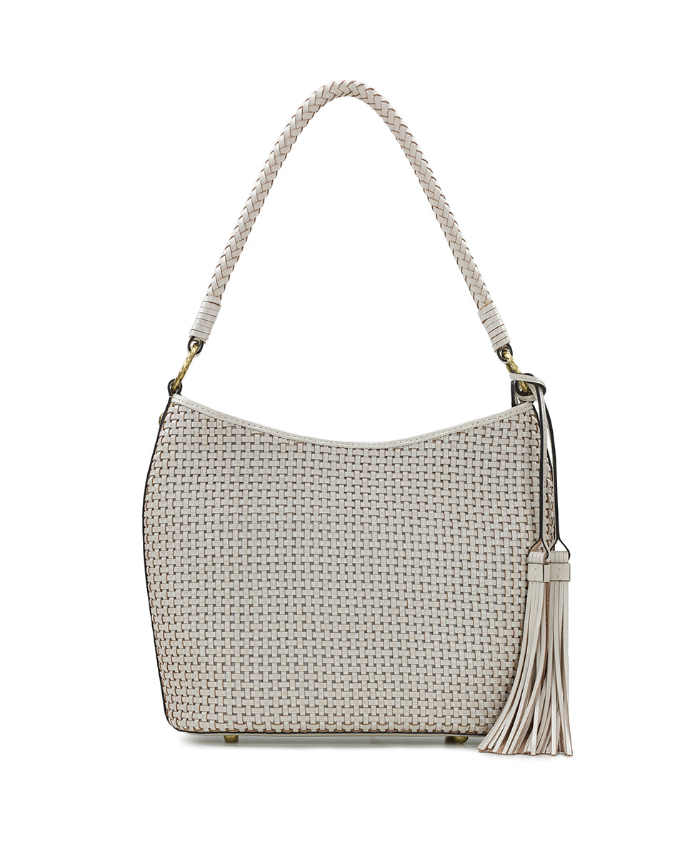 Castelli Square Hobo Bag - Small Woven Leather – Patricia Nash