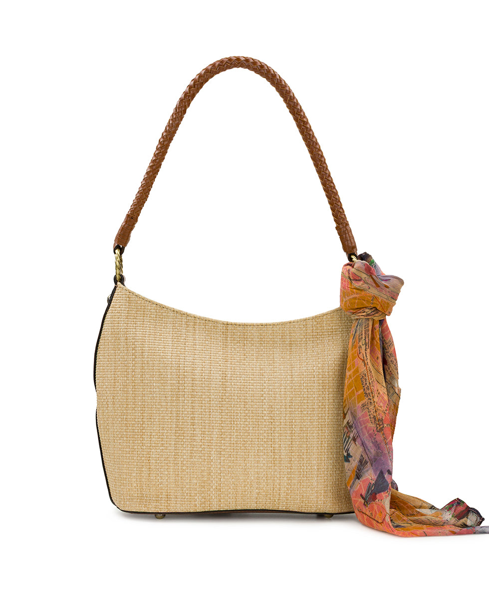 Female - Castelli Hobo with Scarf - European Natural Fine Weave - natural - by Patricia Nash - View 1 of 7