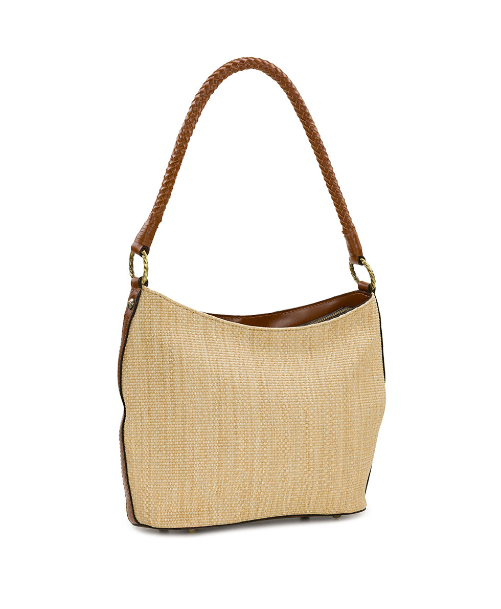 Female - Castelli Hobo with Scarf - European Natural Fine Weave - natural - by Patricia Nash - View 3 of 7