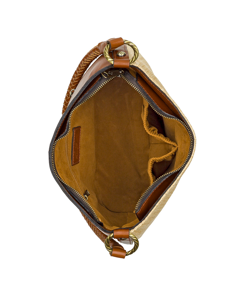 Female - Castelli Hobo with Scarf - European Natural Fine Weave - natural - by Patricia Nash - View 5 of 7