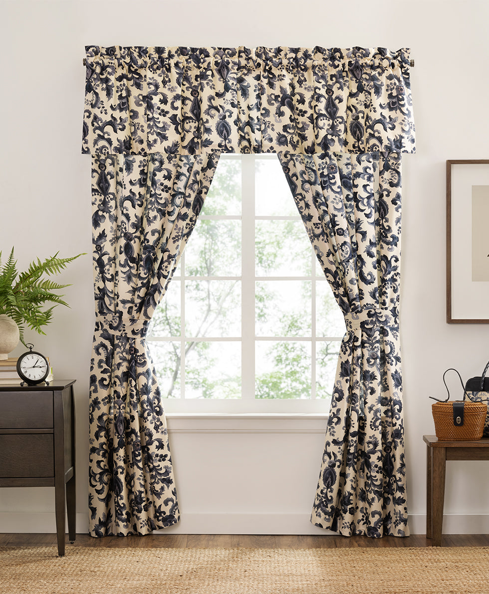 Neutral - Tailored Valance - Renaissance Revival - blue - by Patricia Nash - View 1 of 1