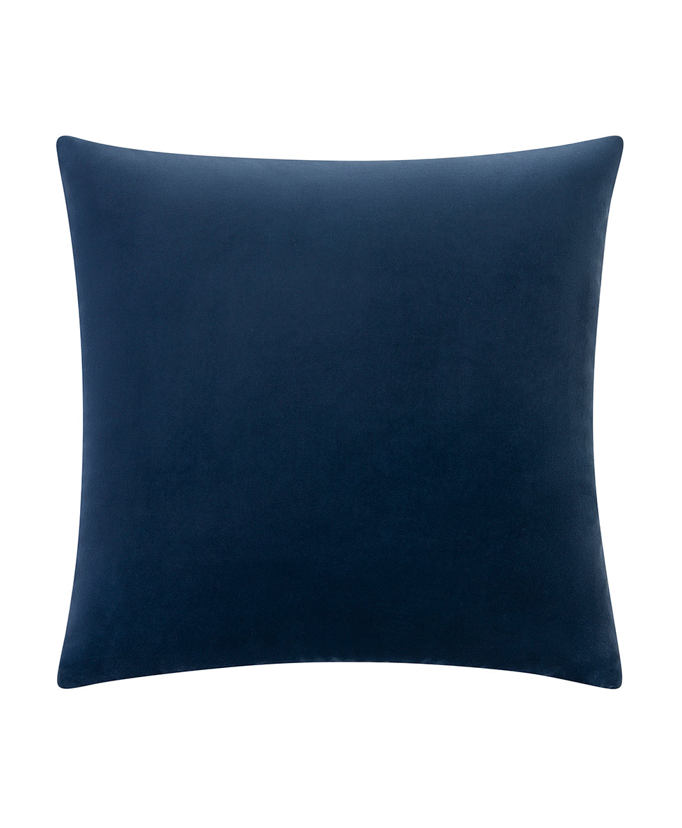 Neutral - Velvet Decorative Pillow -  Renaissance Revival - blue - by Patricia Nash - View 1 of 2