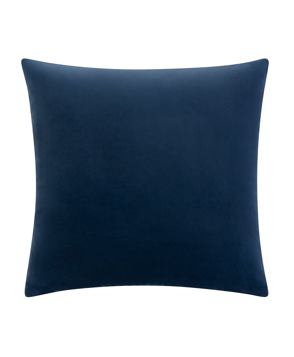 Neutral - Velvet Decorative Pillow -  Renaissance Revival - blue - by Patricia Nash - View 2 of 2
