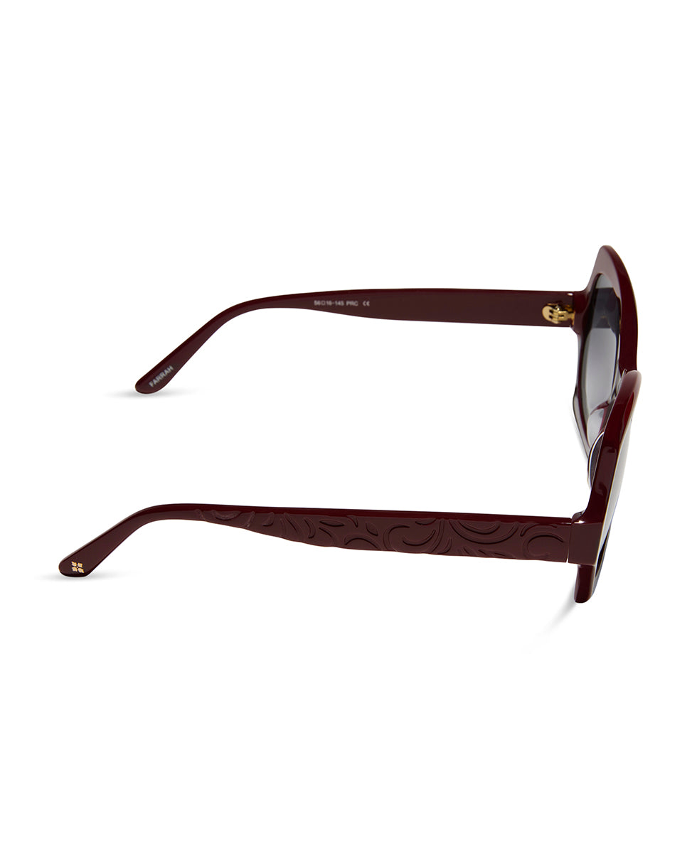 Farrah II Sunglasses - Maroon - maroon - by Patricia Nash - View 3 of 8