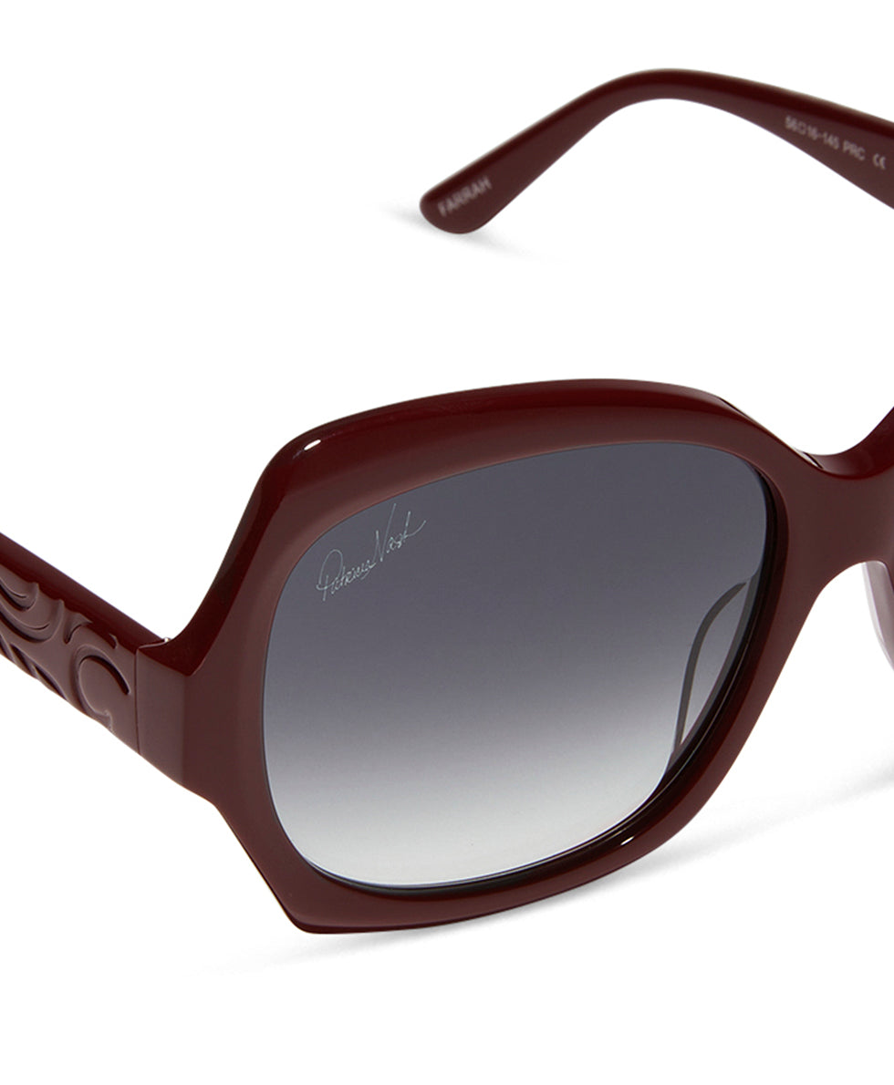 Farrah II Sunglasses - Maroon - maroon - by Patricia Nash - View 4 of 8